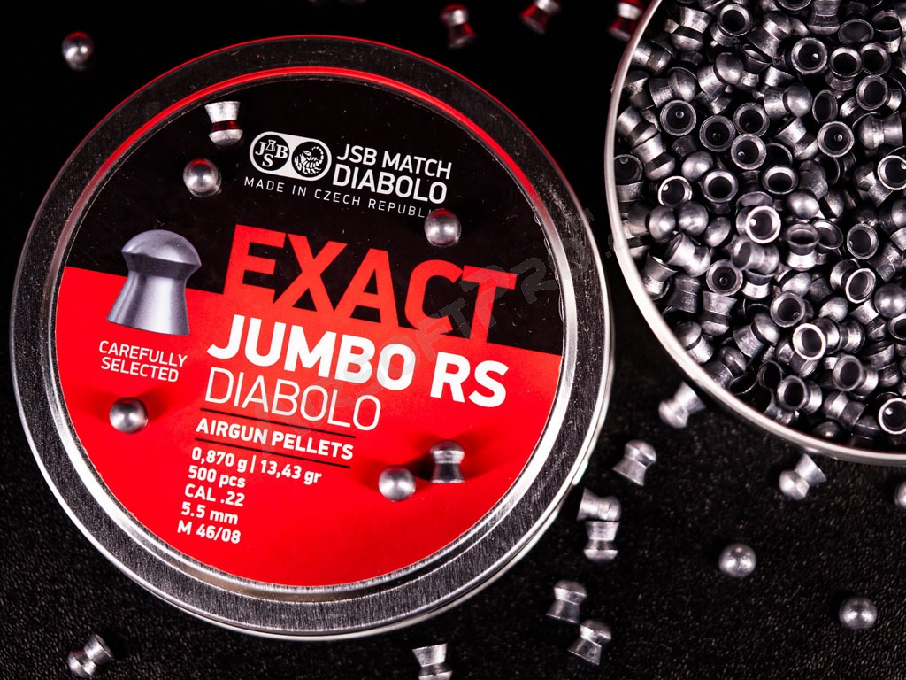 Diabolky EXACT Jumbo RS 5,52mm (cal .22) / 0,870g - 500ks [JSB Match Diabolo]