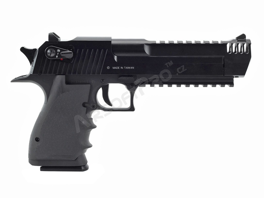 Airsoftová pistole DE .50AE L6 CO2 , kovový závěr, blowback, full auto - Černý [KWC]