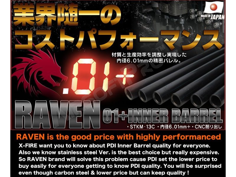 Ocelová hlaveň RAVEN 6,01mm - 460mm (VSR-10 a ARES MS338 a MS700) [PDI]