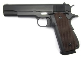 Airsoftová pistole M1911 A1 - plyn, blowback, celokov, dvouřadý zásobnik [WE]