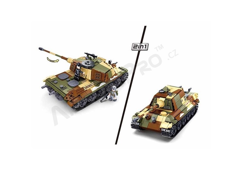 Stavebnice ARMY Bitva o Budapešť M38-B0980 Německý těžký tank King Tiger 2v1 [Sluban]