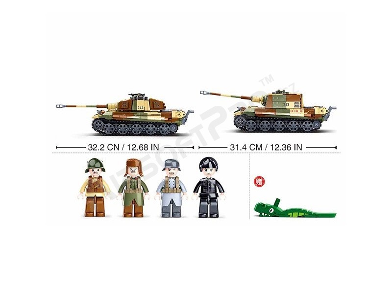 Stavebnice ARMY Bitva o Budapešť M38-B0980 Německý těžký tank King Tiger 2v1 [Sluban]