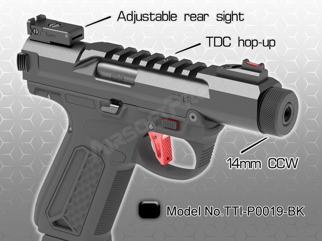 CNC horní díl těla Mini Mamba s TDC kitem pro AAP-01 Assassin - černé [TTI AIRSOFT]