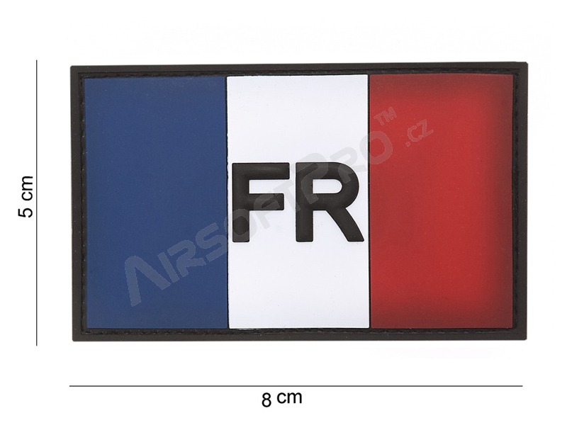 Écusson 3D du drapeau français en PVC avec velcro [101 INC]