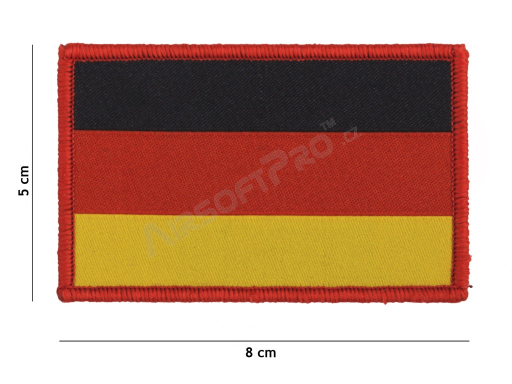 Ecusson en coton du drapeau allemand - bord rouge [101 INC]