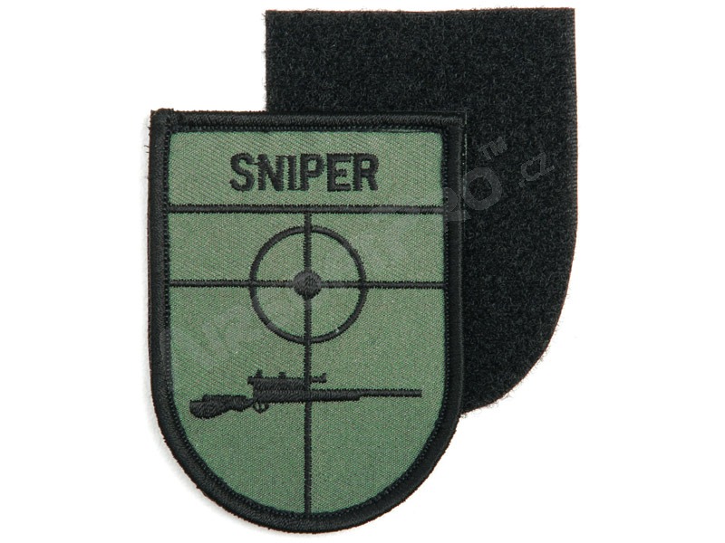 Sniper (shield) patch with velcro - green [101 INC]