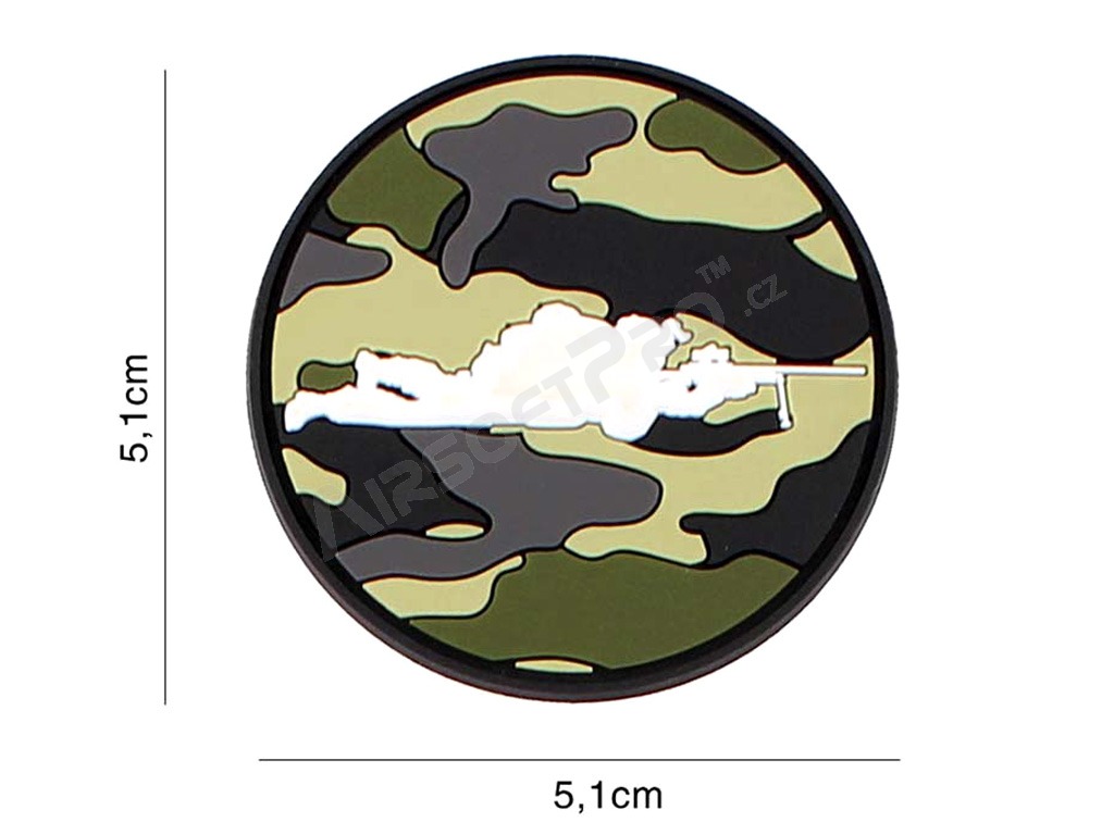 Sniper round 3D PVC patch with velcro - woodland [101 INC]