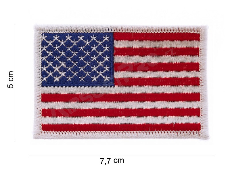 Nášivka vlajka USA - bílé lemování [101 INC]
