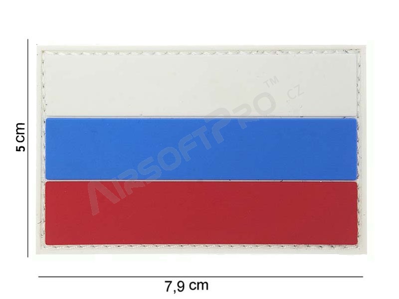 Écusson 3D du drapeau russe en PVC avec velcro [101 INC]