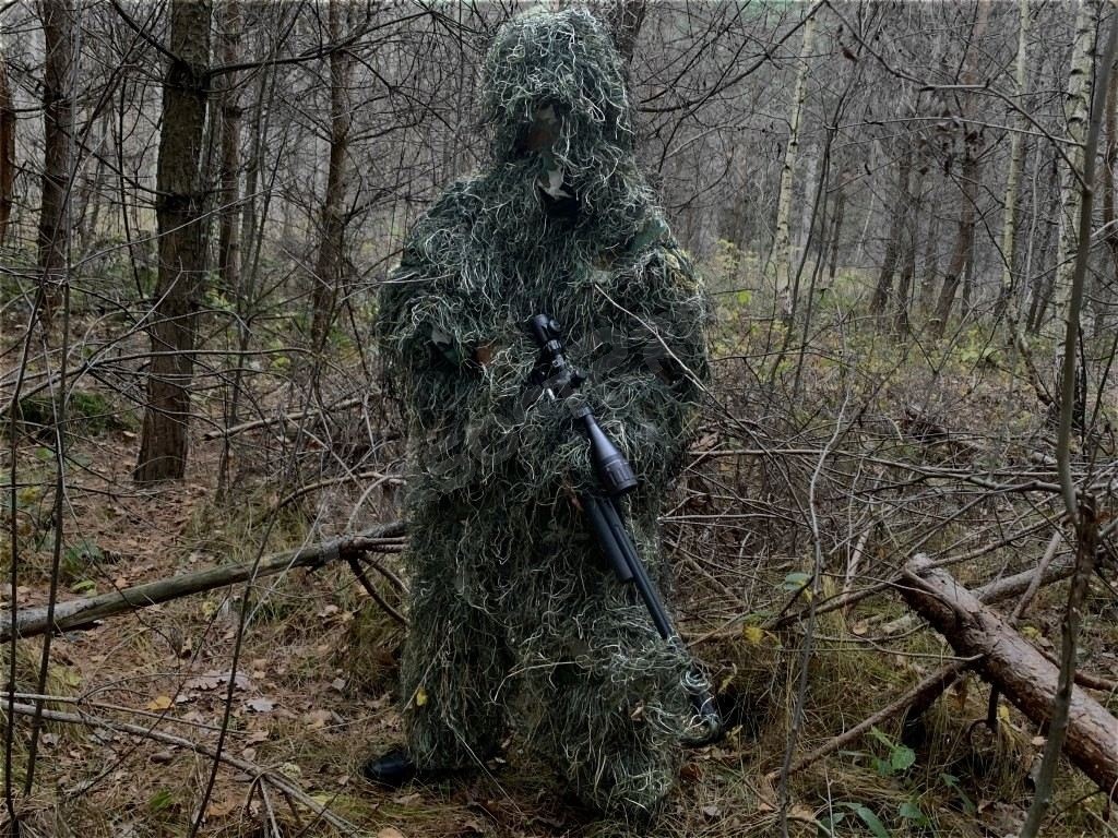 Maskovací oblek (hejkal) Tactical pro odstřelovače - Woodland [AITAG]