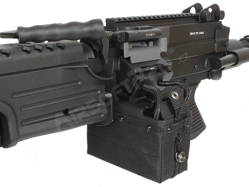 Elektrický lehký zásobník pro M249 na 1500 ran, černý [A&K]