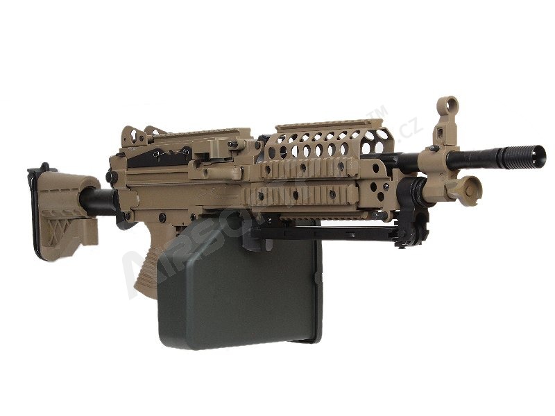 Airsoft machine gun MK46 with Retractable Stock - full metal, DE [A&K]