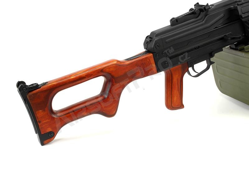 Airsoft machine gun PKM - real wood stock [A&K]