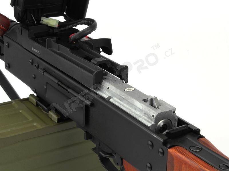 Airsoft machine gun PKM - real wood stock [A&K]