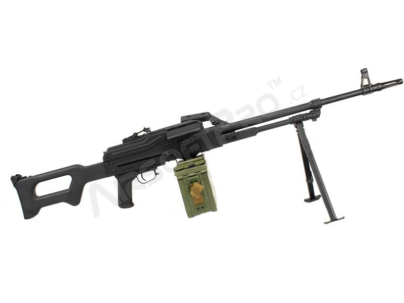 Airsoft machine gun PKM - black stock [A&K]
