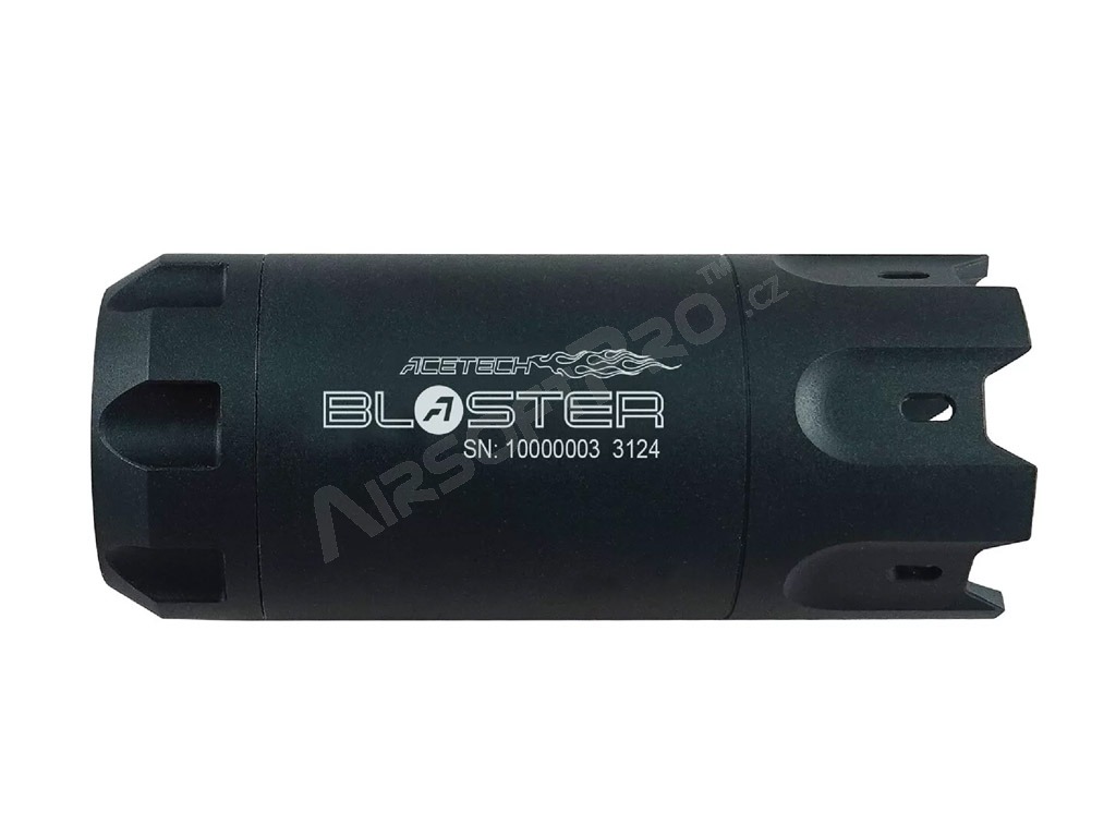 Nasvětlovací tlumič Blaster s imitací výšlehu - Černý [ACETECH]