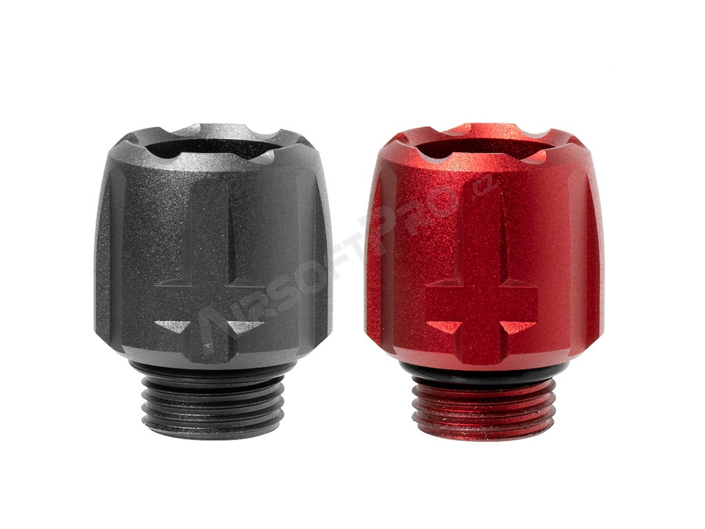 M11 CW Muzzle Thread Protector Set - gris et rouge [ACETECH]