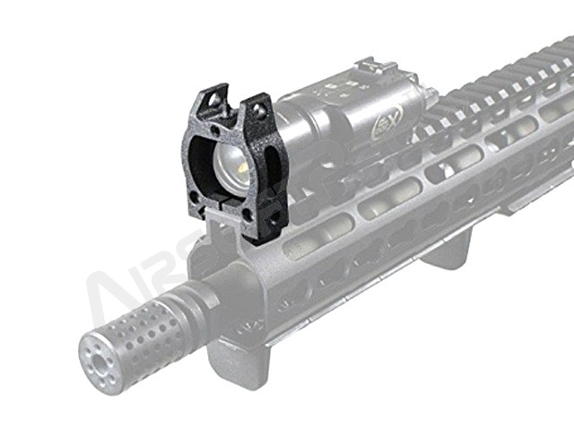CNC front sight on RIS rail with opening for flashlight [A.C.M.]