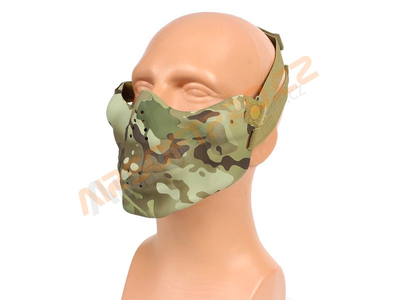 Airsoft maska nylonová, obličejová - lebka, multicam [A.C.M.]
