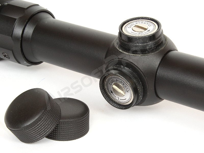 Illuminated rifle scope 3-9x40E with mount rings [A.C.M.]