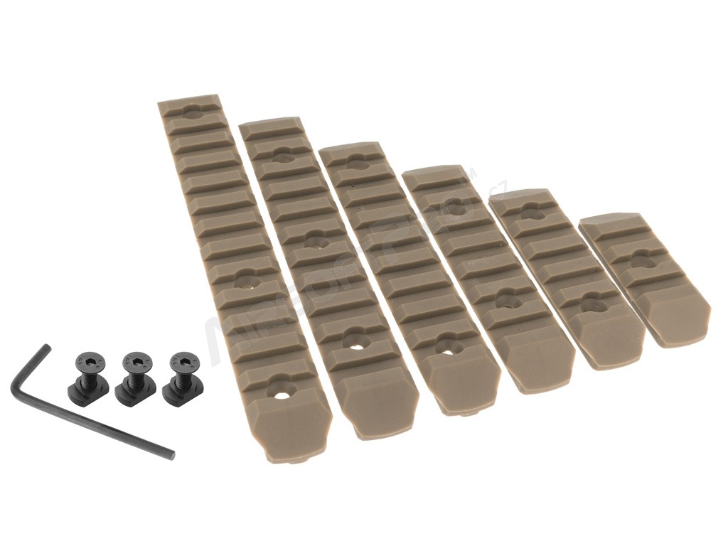 Set of 6 polymer RIS rails for M-LOK foregrip - TAN [A.C.M.]