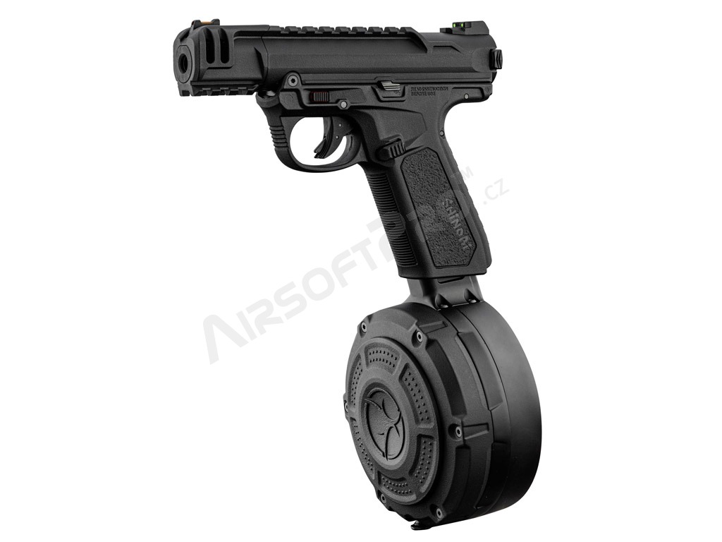 Gas 350BBs drum magazine for Assassin AAP-01 - black [Action Army]