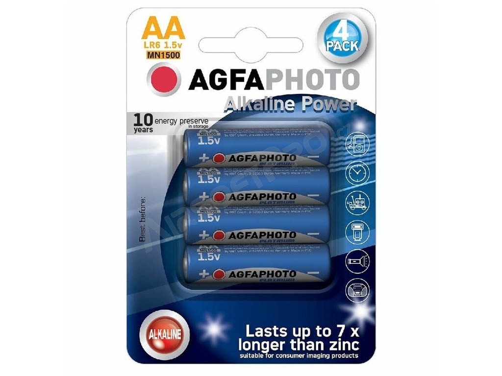 Tužkové alkalické baterie 1,5V AA / LR06 - 4ks [AgfaPhoto]