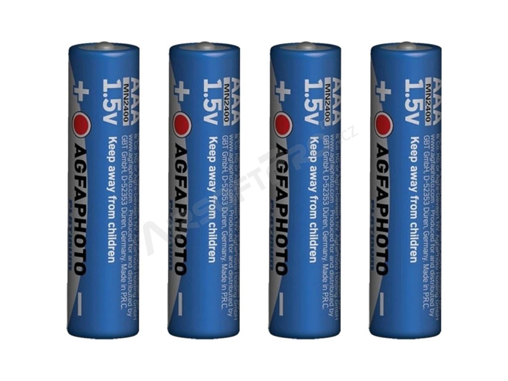Tužkové alkalické baterie 1,5V AAA / LR03 - 4ks [AgfaPhoto]
