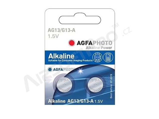 Alkaline button battery 1,5V AG13 / LR44W - 2pcs [AgfaPhoto]