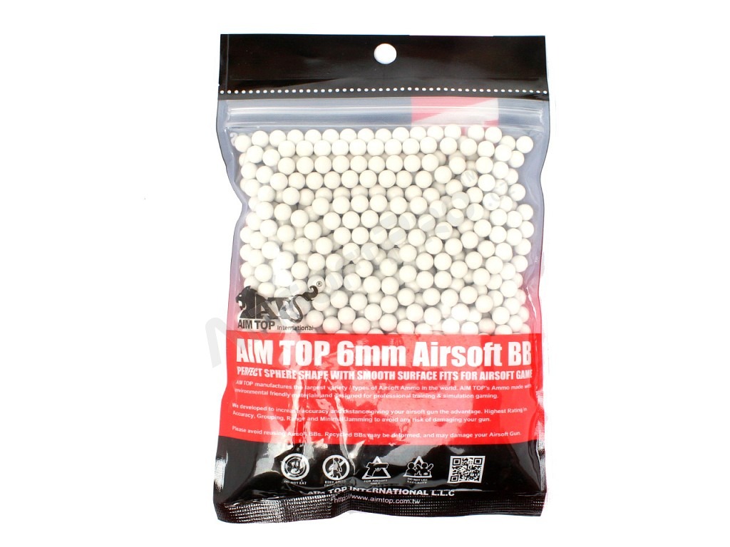 Airsoftové kuličky AimTop 0,25g , 1000 ks - bílé [AimTop]