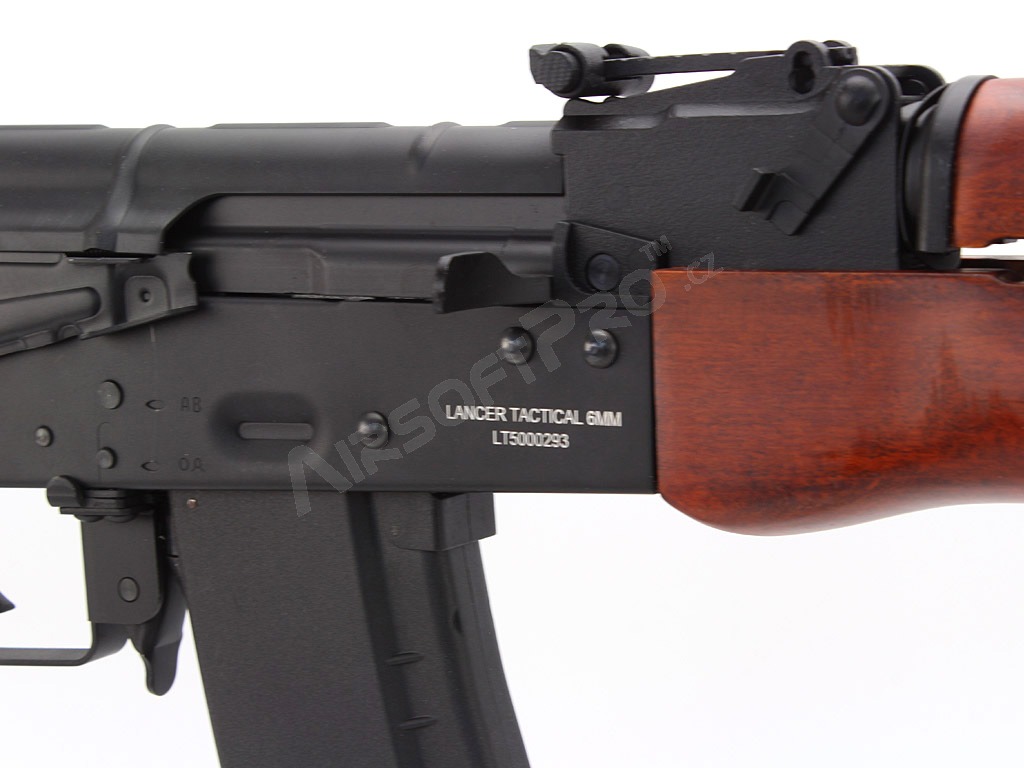Airsoftová zbraň LT-50 AK-74N ETU - ocel, pravé dřevo [Lancer Tactical]