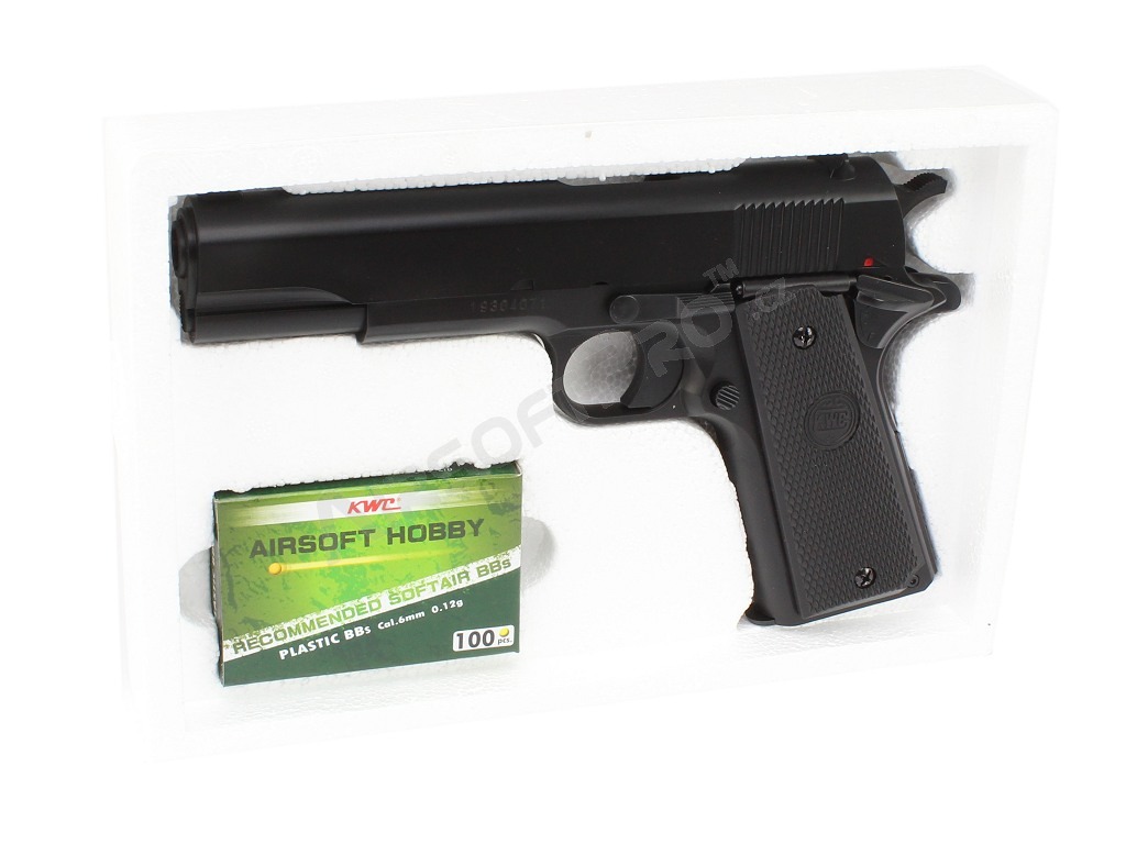 Pistolet airsoft modèle 1911 à ressort - noir [KWC]
