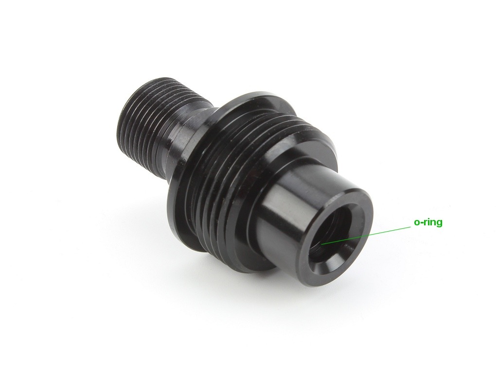 Barrel end with silencer adapter for Well MB01, 04, 05, 06, 13 [AirsoftPro]