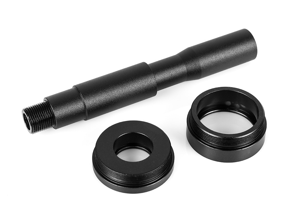 Suppresseur CNC (silencieux) VIPER™ 250 x 40mm avec extension de canon [AirsoftPro]