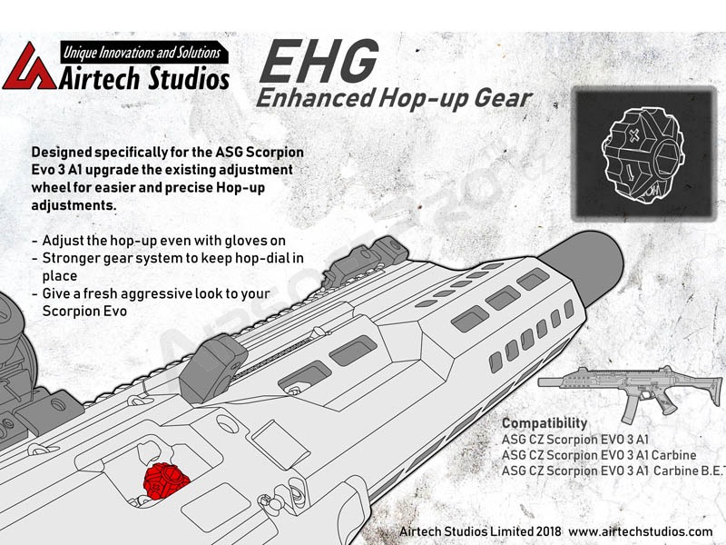 EHG - zvětšené regulační kolečko HopUp komory pro ASG Scorpion Evo 3 [Airtech Studios]