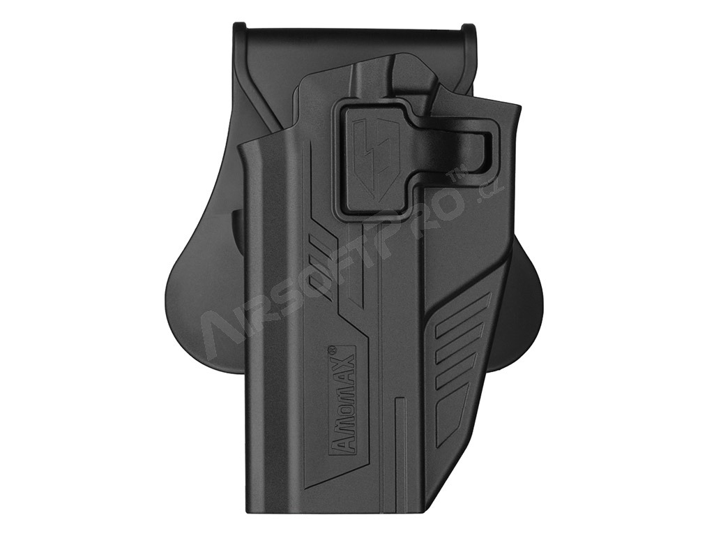 Tactical polymer holster for STI Hi-Capa - black, left hand [Amomax]