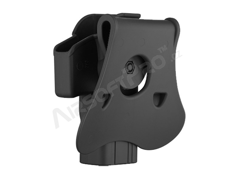 Opaskové polymerové pouzdro pro pistole G série - černé, levé [Amomax]