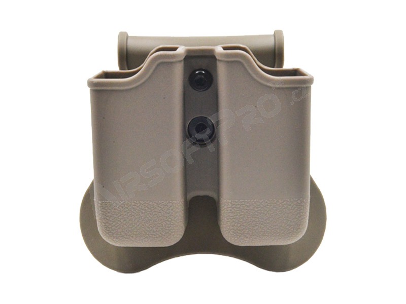 Opaskové polymerové pouzdro pro dva zásobníky pistole G série - FDE [Amomax]