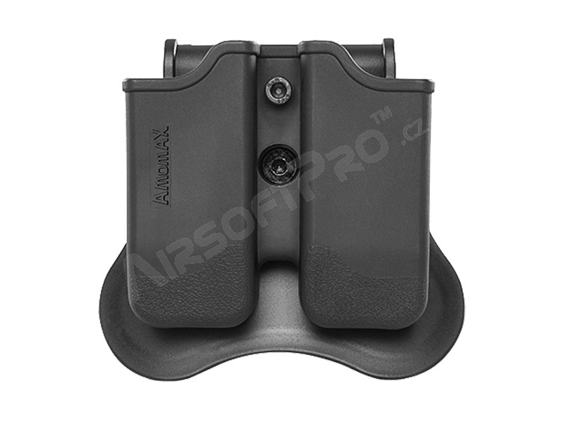 Tactical double magazine pouch for M9/P226/CZ P09 - black [Amomax]