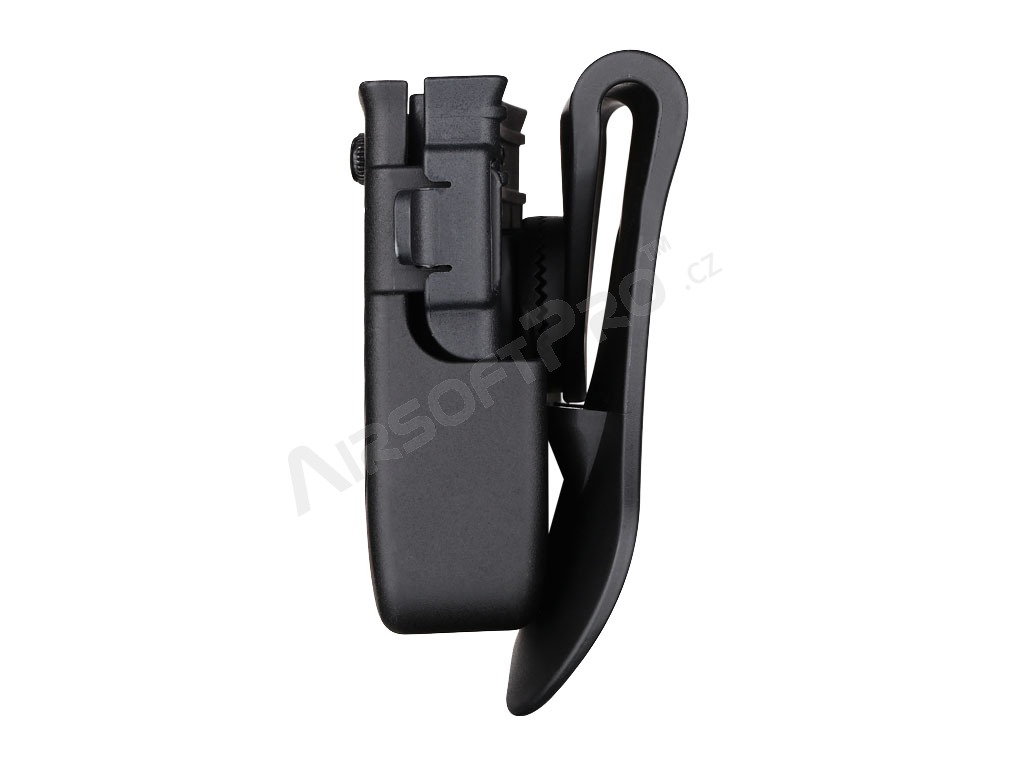 Univerzální opaskové polymerové pouzdro pro dva pistolové zásobníky - černé [Amomax]