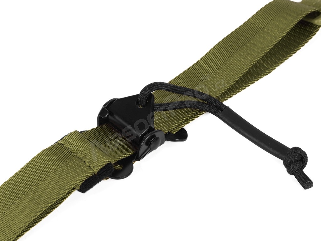 Quick adjustable padded two point sling with HK style clip - Olive Drab [Amomax]