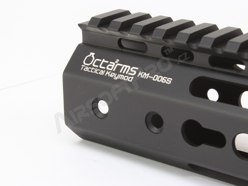 Plovoucí 7” CNC předpažbí Octarms™ stylu Keymod - černé [Ares/Amoeba]