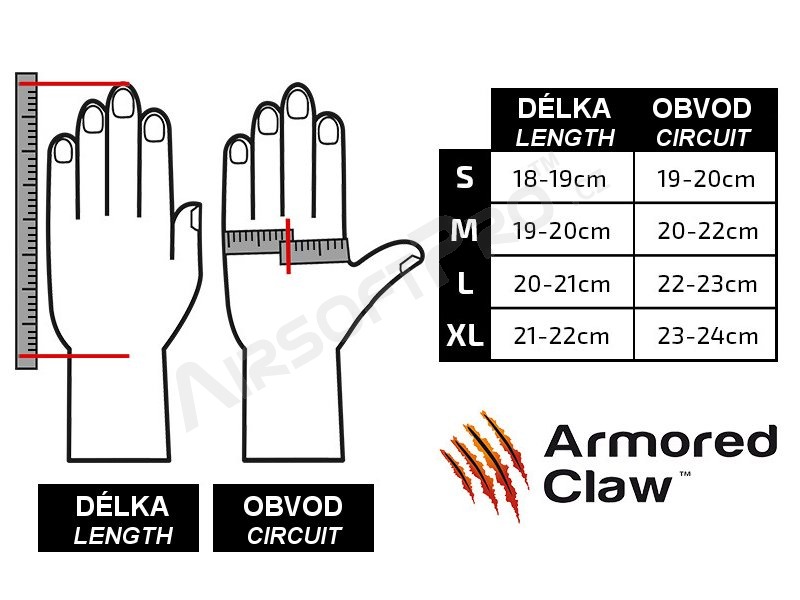 Vojenské taktické rukavice Shield Flex™ - černé, vel.XXL [Armored Claw]