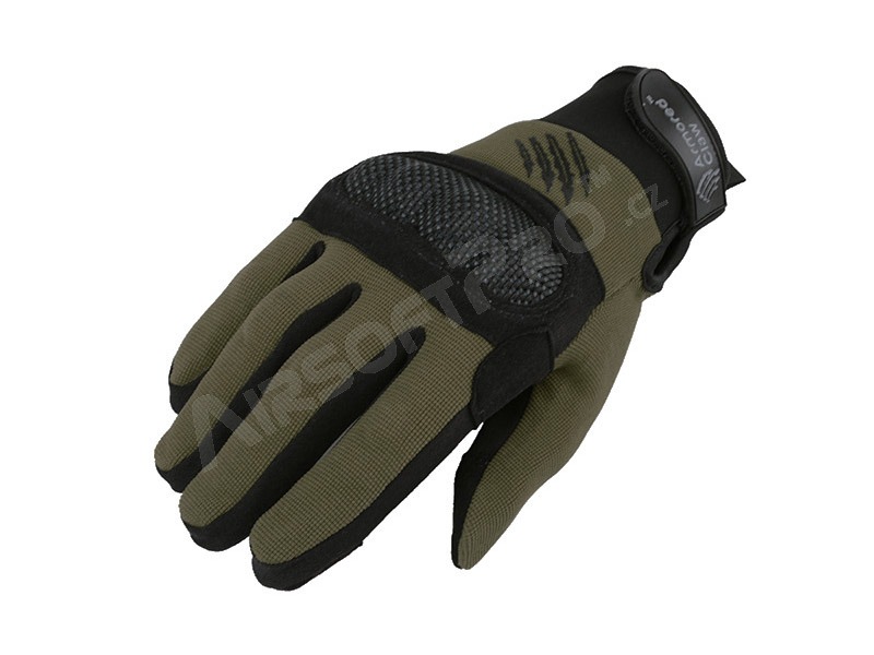 Vojenské taktické rukavice Shield - Olive Drab, vel.S [Armored Claw]