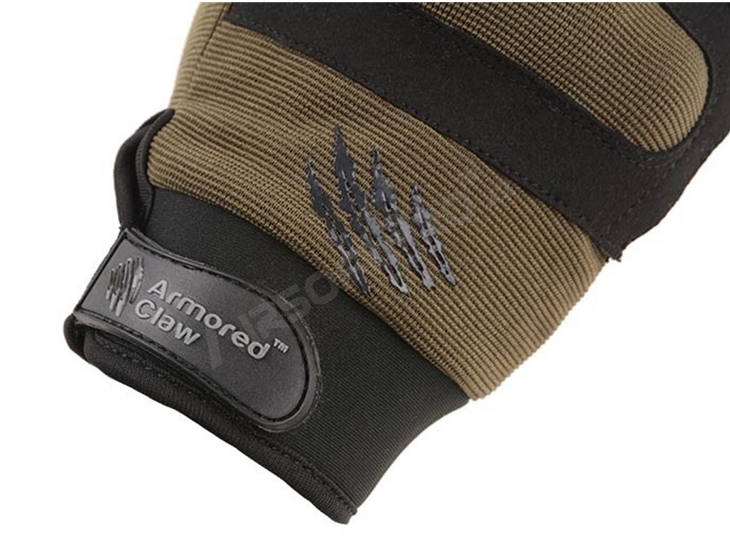 Vojenské taktické rukavice Shield Flex™ - zelené - OD, vel.XS [Armored Claw]