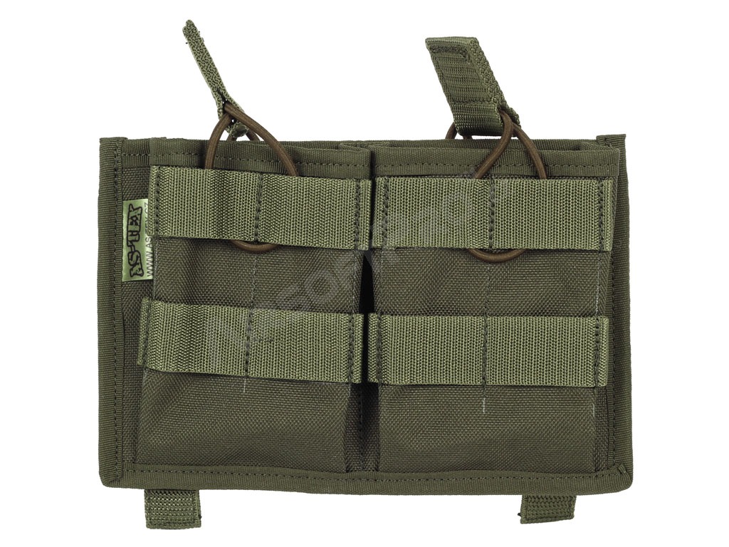 M14/SR25 open double pouch MOLLE - green [AS-Tex]