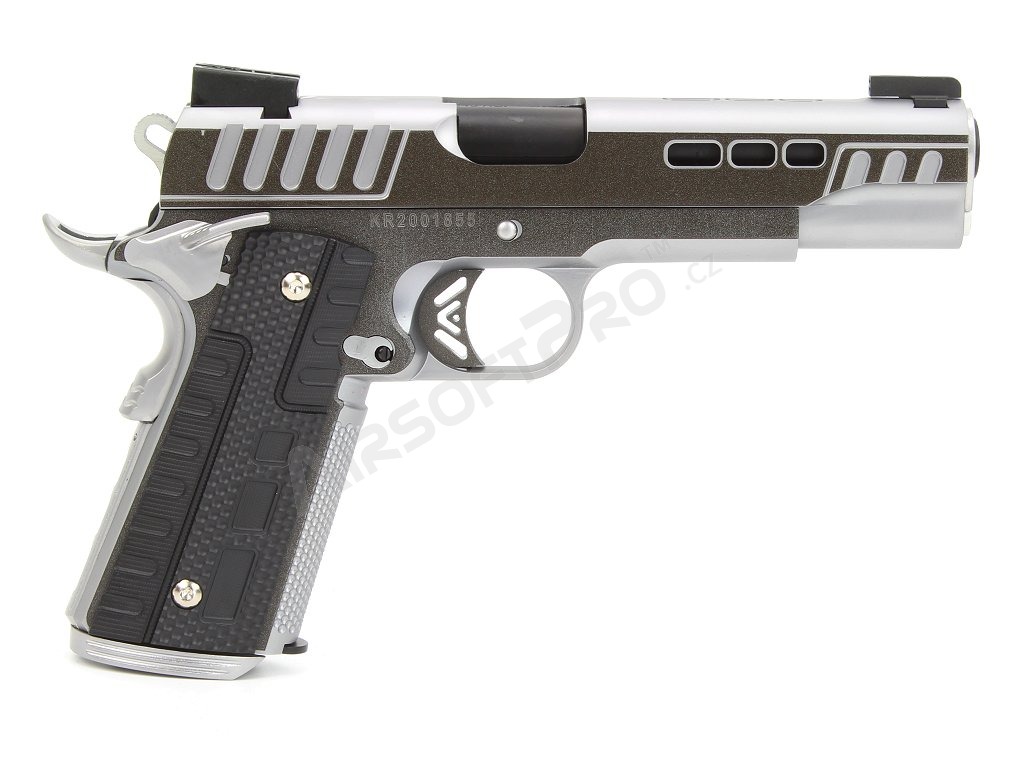 Pistolet airsoft KP1911 - GBB, entièrement métallique, deux tons [ASCEND]