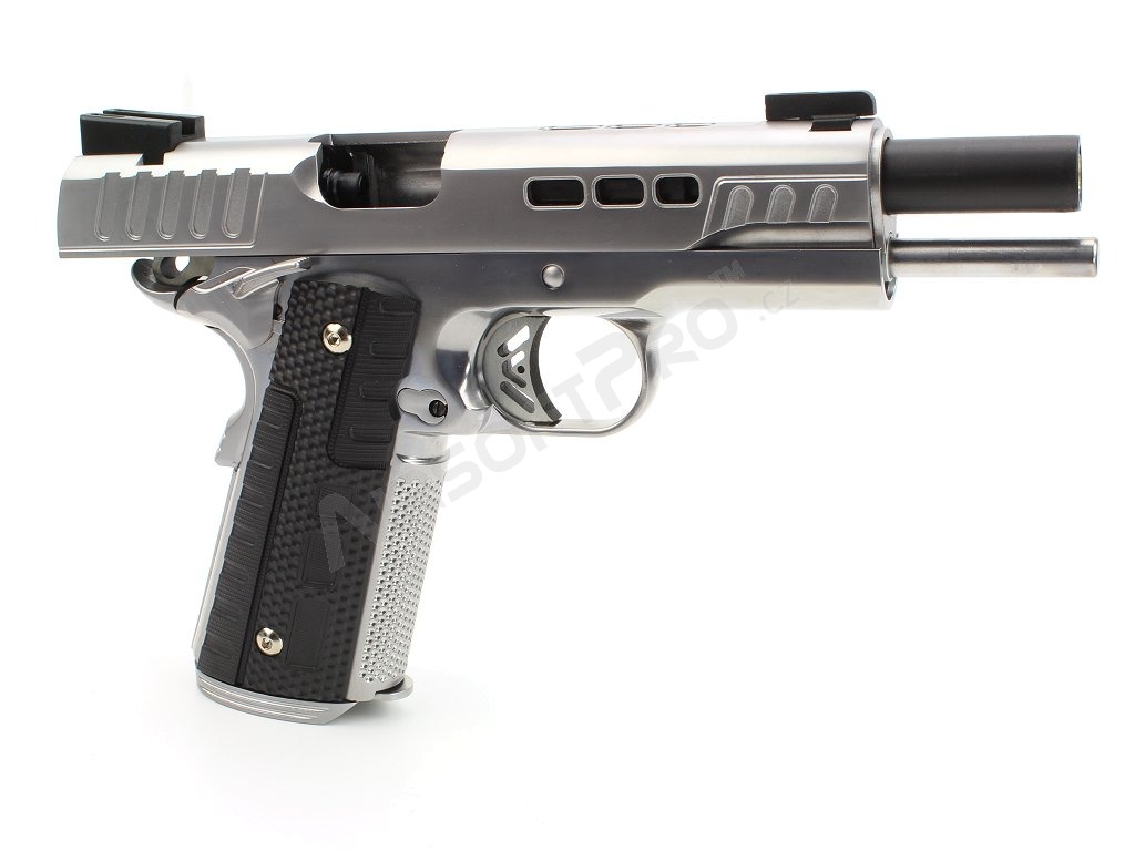 Pistolet airsoft KP1911 - GBB, entièrement métallique, argenté [ASCEND]