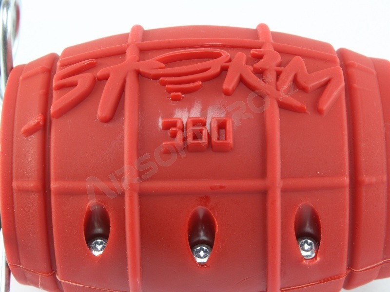 Plynový vrhací granát STORM 360 na 165 kuliček - červený [ASG]