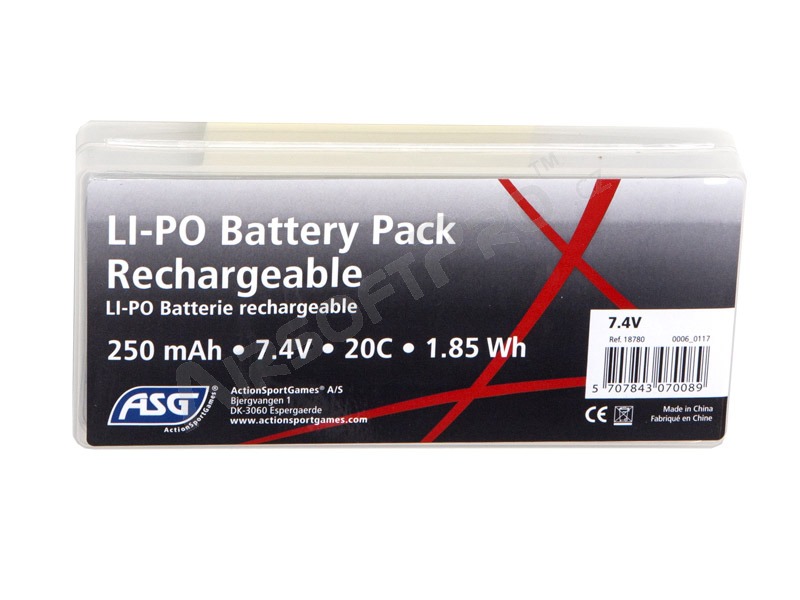 Battery Li-Po 7,4V 250mAh 20C for HPA system [ASG]